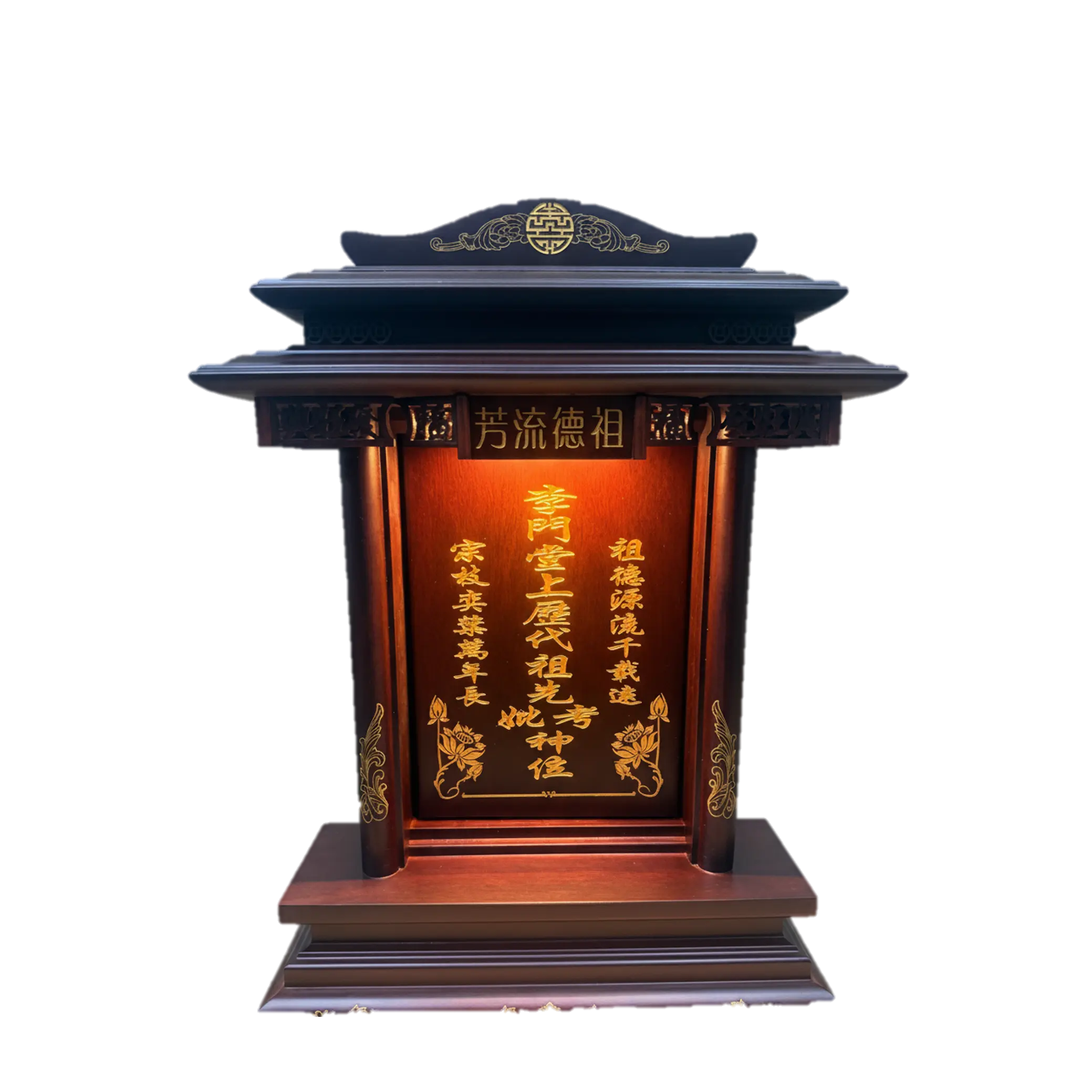 玲珑工艺完成的祖先牌位项目图