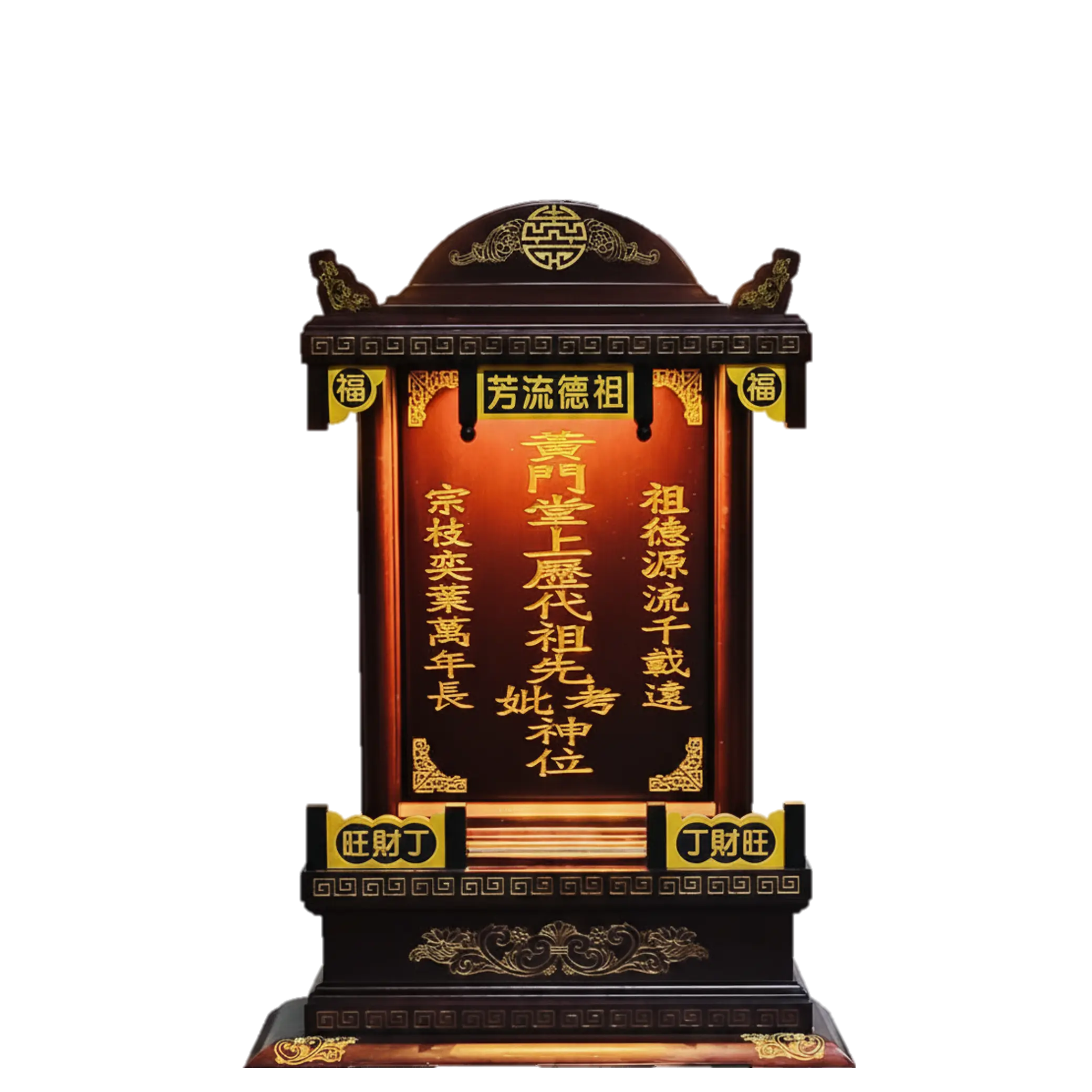 玲珑工艺完成的祖先牌位项目图